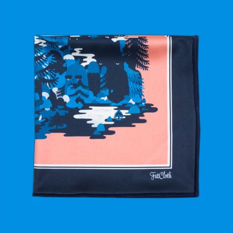 多機能ポケットチーフ 北欧デザイン ハンカチ メガネ拭き フィンランド製 | FatCloth Black Line 「Lalli」