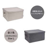 Bigso 収納ボックス フタつき 北欧デザイン | ボックスストレージ Lサイズ
