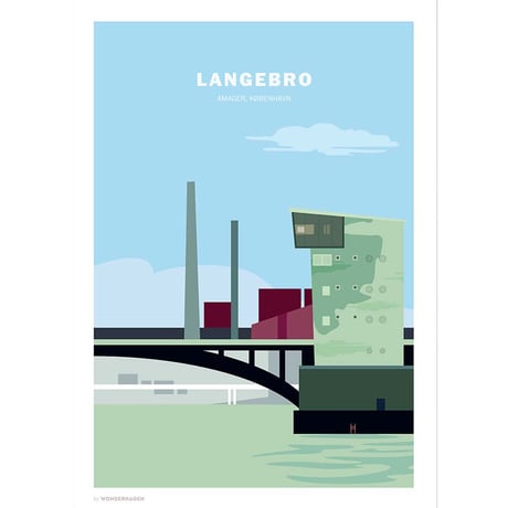 Wonderhagen A5 ポストカード「Langebro」