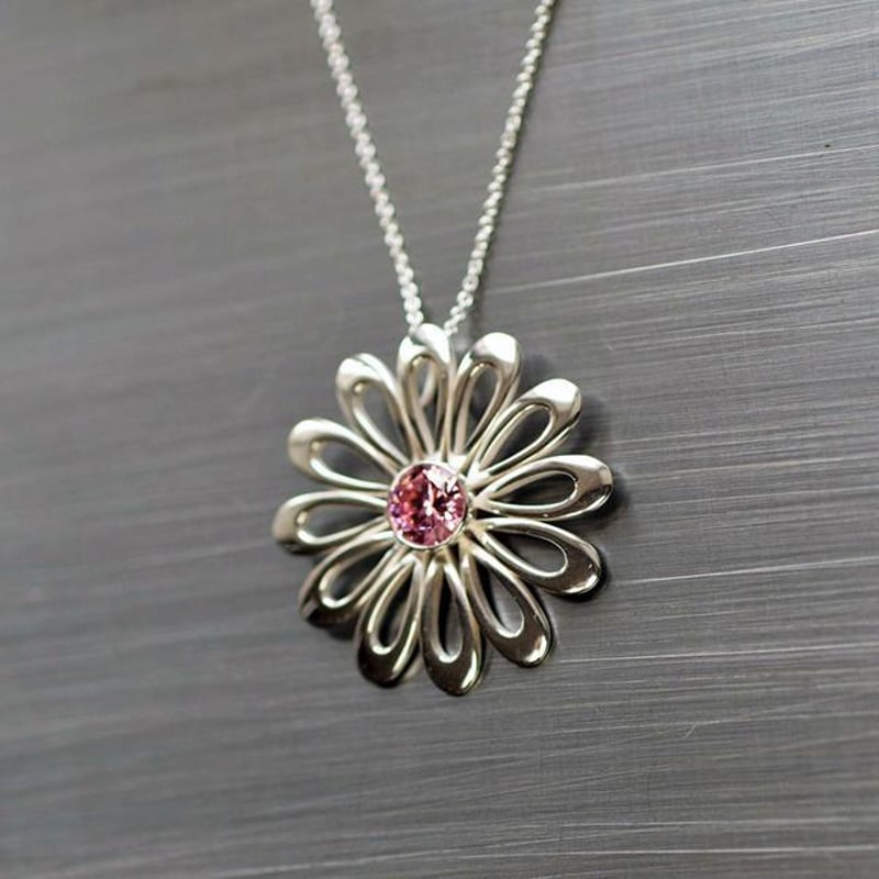 Fillyjonk シルバーブローチ デイジーの花デザイン 約10cm