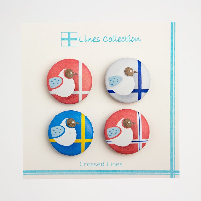 Lines Collection ハンドメイド マグネット 4個セット | 北欧雑貨