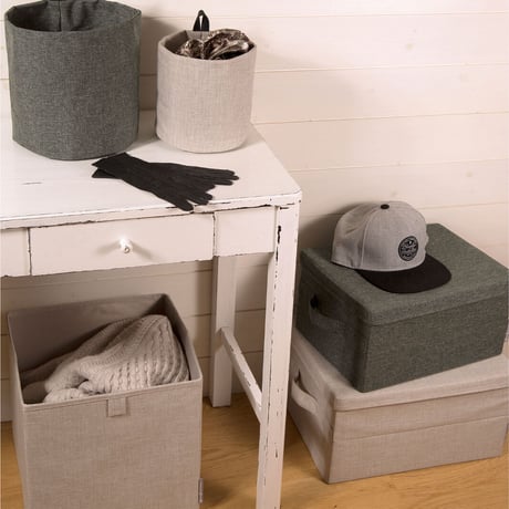 Bigso 収納ボックス フタつき 北欧デザイン | ボックスストレージ Mサイズ