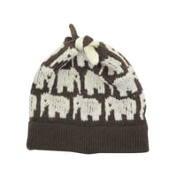 ビーニー ニット帽 ウール 手編み デンマーク製 | Hanne H：ゾウ