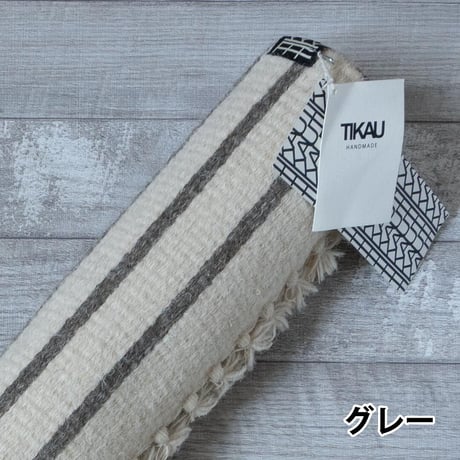 手織りラグ ボーダー柄 玄関・リビング 80x120cm Marine (マリン) | Tikau