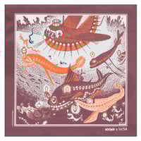 多機能ポケットチーフ ムーミン 北欧デザイン ハンカチ メガネ拭き フィンランド製 | FatCloth 「Sea」