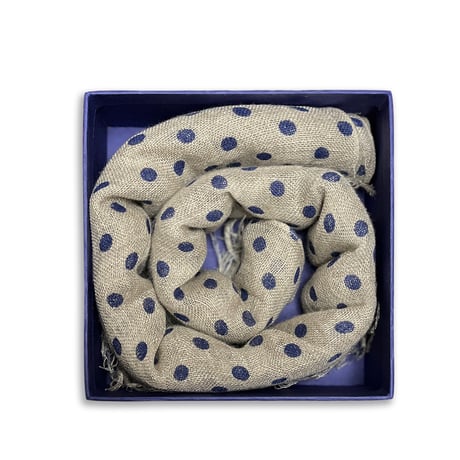 Tikau リネン・ストール（ドット）