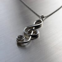 ネックレス シルバー925 北欧デザイン ハンドメイド フィンランド製 ギフト | Sassi Design： ト音記号