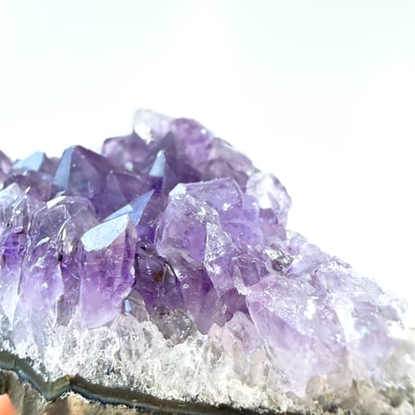 New✨虹入り🌈💜ディープアメジストクラスター💜お守りクリスタル