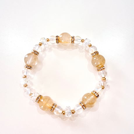 New✨お守りブレスレット💛ゴールドルチルクォーツ💛