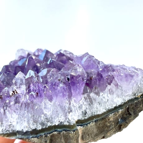 New✨虹入り🌈💜ディープアメジストクラスター💜お守りクリスタル