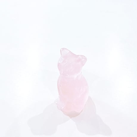 New✨🩷🐈ローズクォーツお座り猫ちゃん🩷お守りクリスタル🩷