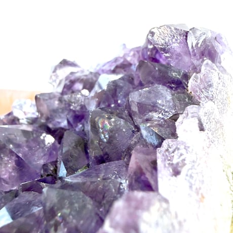 New✨虹入り🌈💜ディープアメジストクラスター💜お守りクリスタル