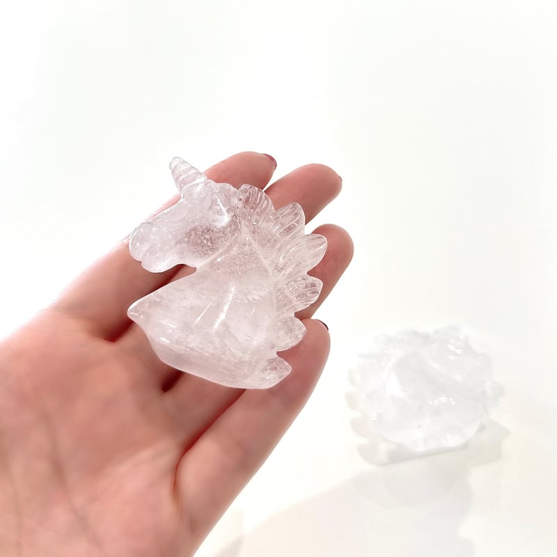 運気アップ✨🦄ユニコーンクリアクォーツ🦄お守りクリスタル🤍 | amo by ao