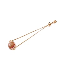 New✨🧡ラインストーン✖️サンストーン🧡お守りブレスレット
