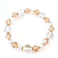 💛✨お守りブレスレット✨💛クリアクォーツ✖︎シャンパンゴールド✨