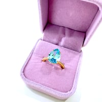 New✨💍キラキラジュエル✨お守りリング💙ブルートパーズ💙