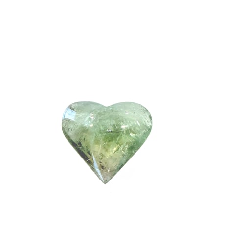 New✨虹入り🌈💚ハートプラシオライト💚✨お守りクリスタル