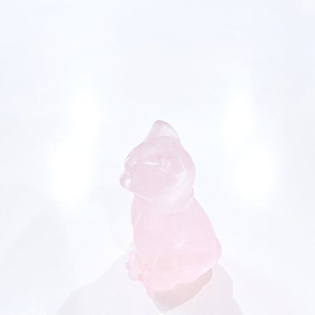 New✨🩷🐈ローズクォーツお座り猫ちゃん🩷お守りクリスタル🩷