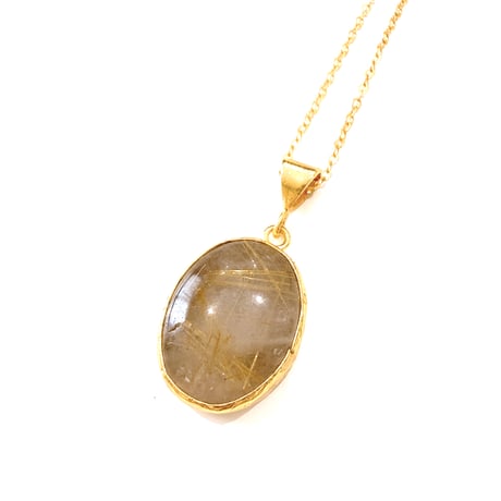 New✨お守りネックレス✨💛ルチルクォーツ_111💛✨