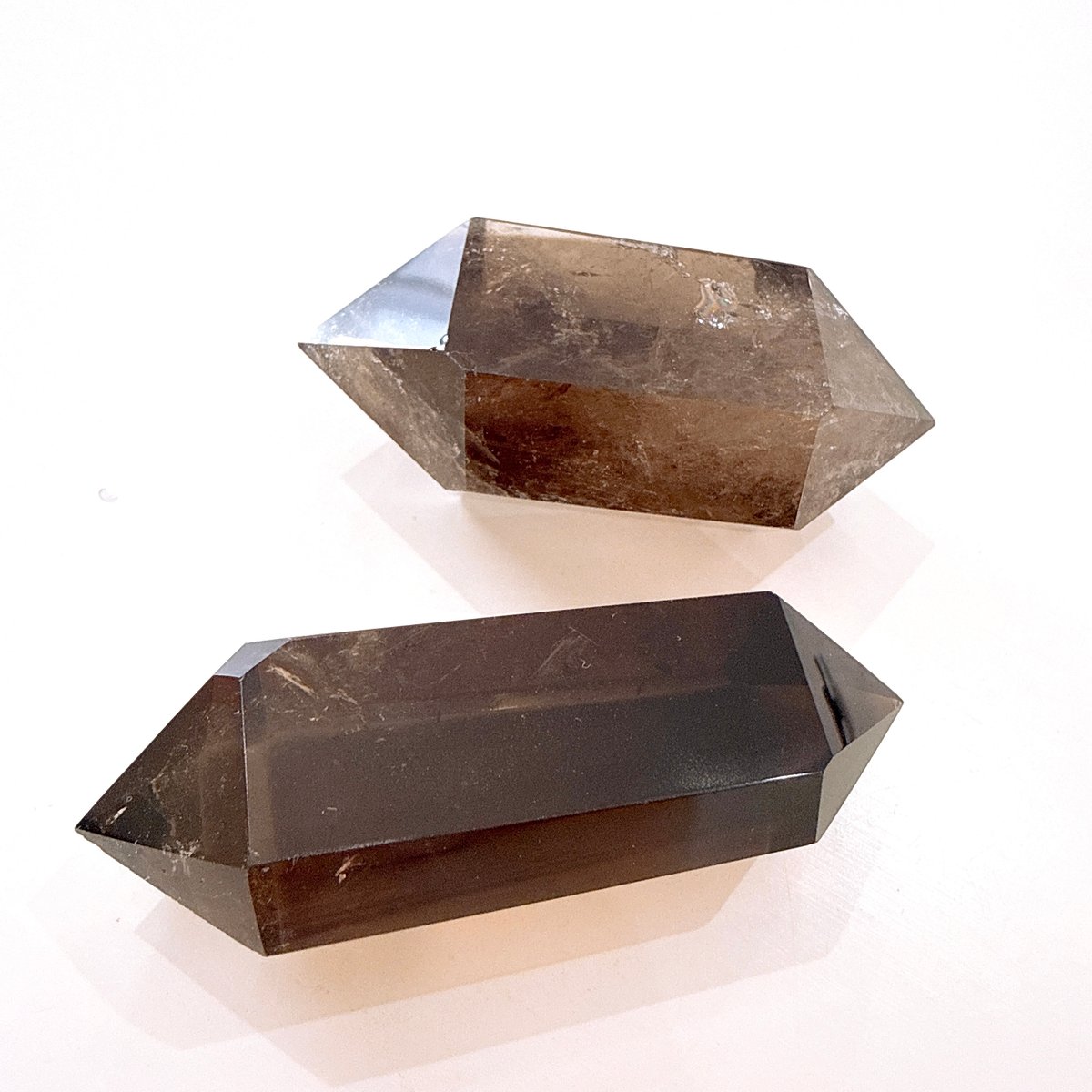 New✨🤎スモーキークォーツダブルポイント🤎お守りクリスタル | amo by ao