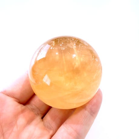 New✨虹入り🌈💛ゴールデンカルサイト丸玉💛お守りクリスタル