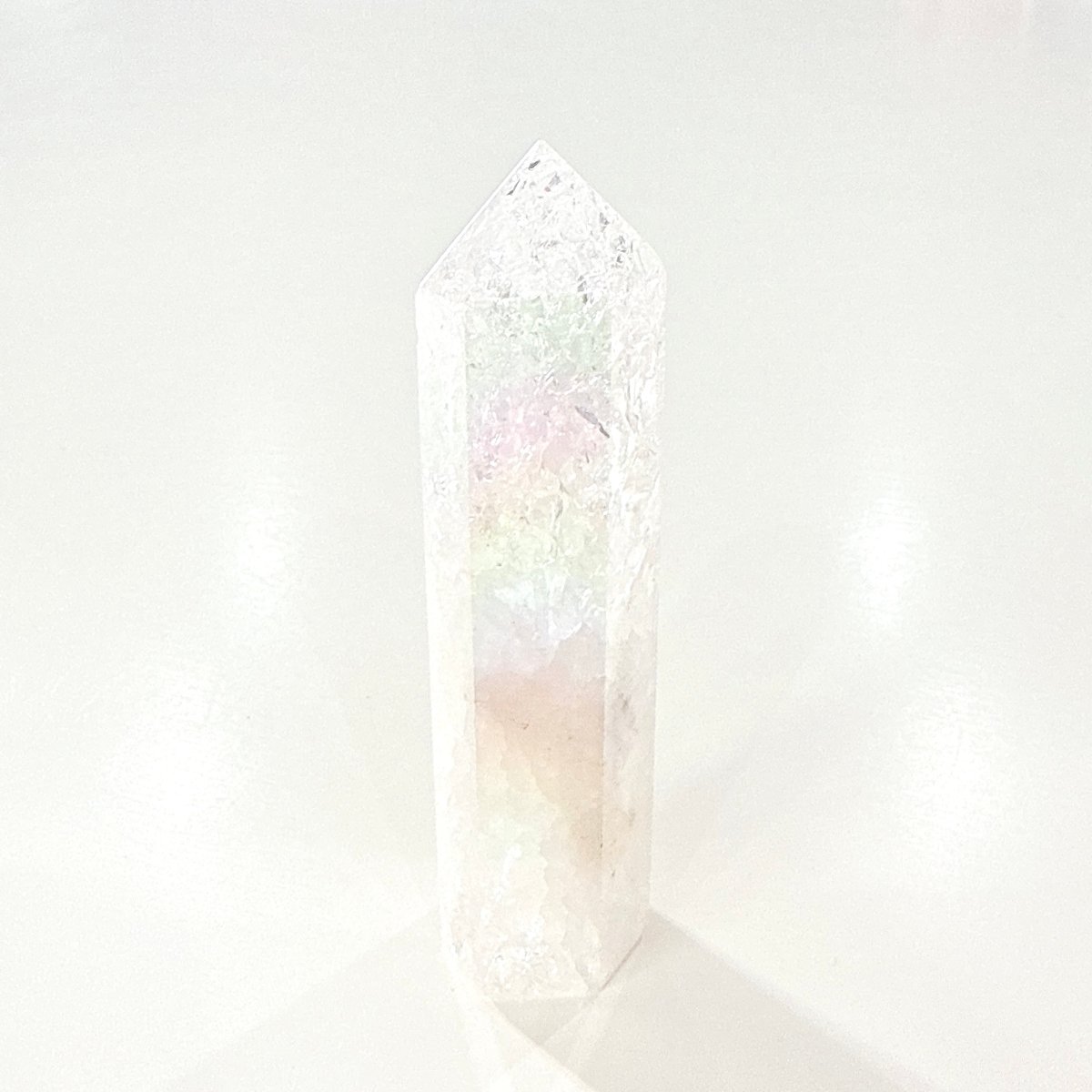 New✨🤍エンジェルオーラクラッククォーツポイント_✨お守りクリスタル