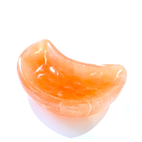 New✨🧡オレンジセレナイトムーントレイ🧡 お守りクリスタル