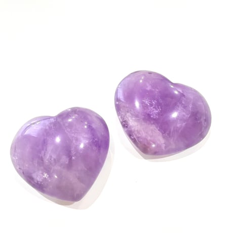 New✨虹入り🌈💜ハートアメジスト💜お守りクリスタル💜