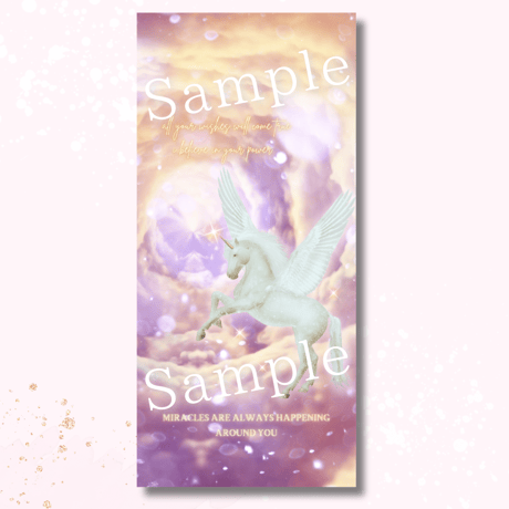 New✨Miracles are always🦄🩷奇跡が起こるのは当たりまえ💫ユニコーンの魔法待ち受け画像🦄✨