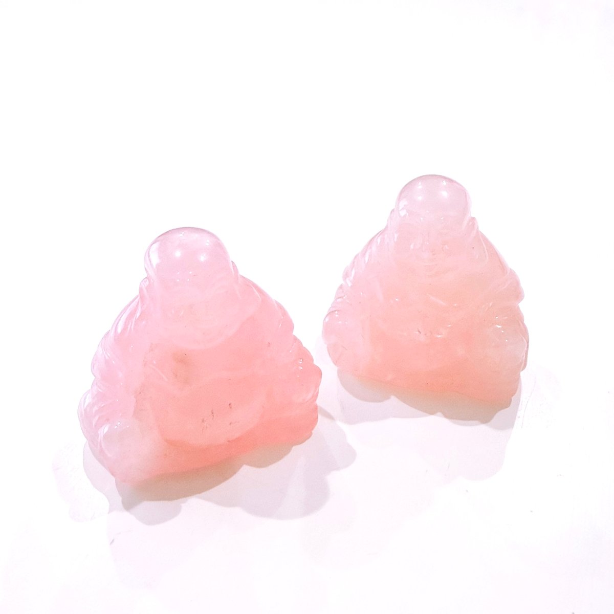 New✨縁起物💰🩷布袋様ローズクォーツ🩷お守りクリスタル | amo by ao