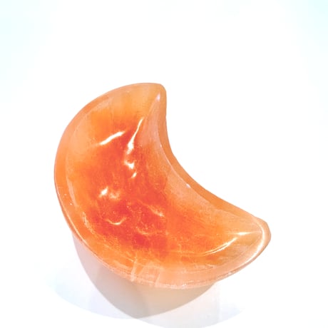 New✨🧡オレンジセレナイトムーントレイ🧡 お守りクリスタル