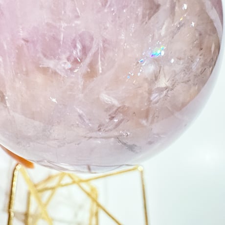 ✨虹入り🌈💜アメジスト丸玉💜お守りクリスタル