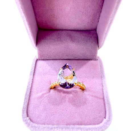 New✨💍キラキラジュエル✨お守りリング💜アメジスト💜