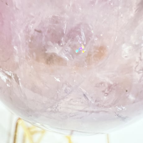 ✨虹入り🌈💜アメジスト丸玉💜お守りクリスタル