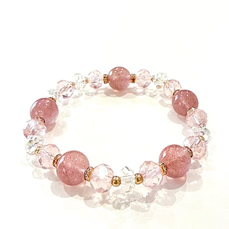 人気No1✨お守りブレスレット🍓ストロベリークォーツ🍓