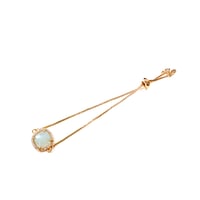 New✨🩵ラインストーン✖️アクアマリン🩵お守りブレスレット