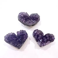 Sale✨💜ディープアメジストミニハートクラスター💜お守りクリスタル