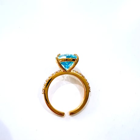 New✨💍キラキラジュエル✨お守りリング💙ブルートパーズ💙