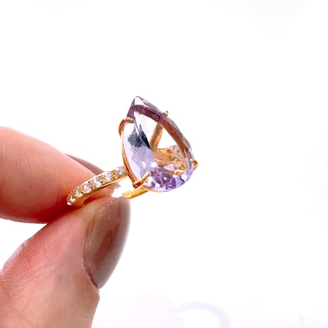 New✨💍キラキラジュエル✨お守りリング💜アメジスト💜