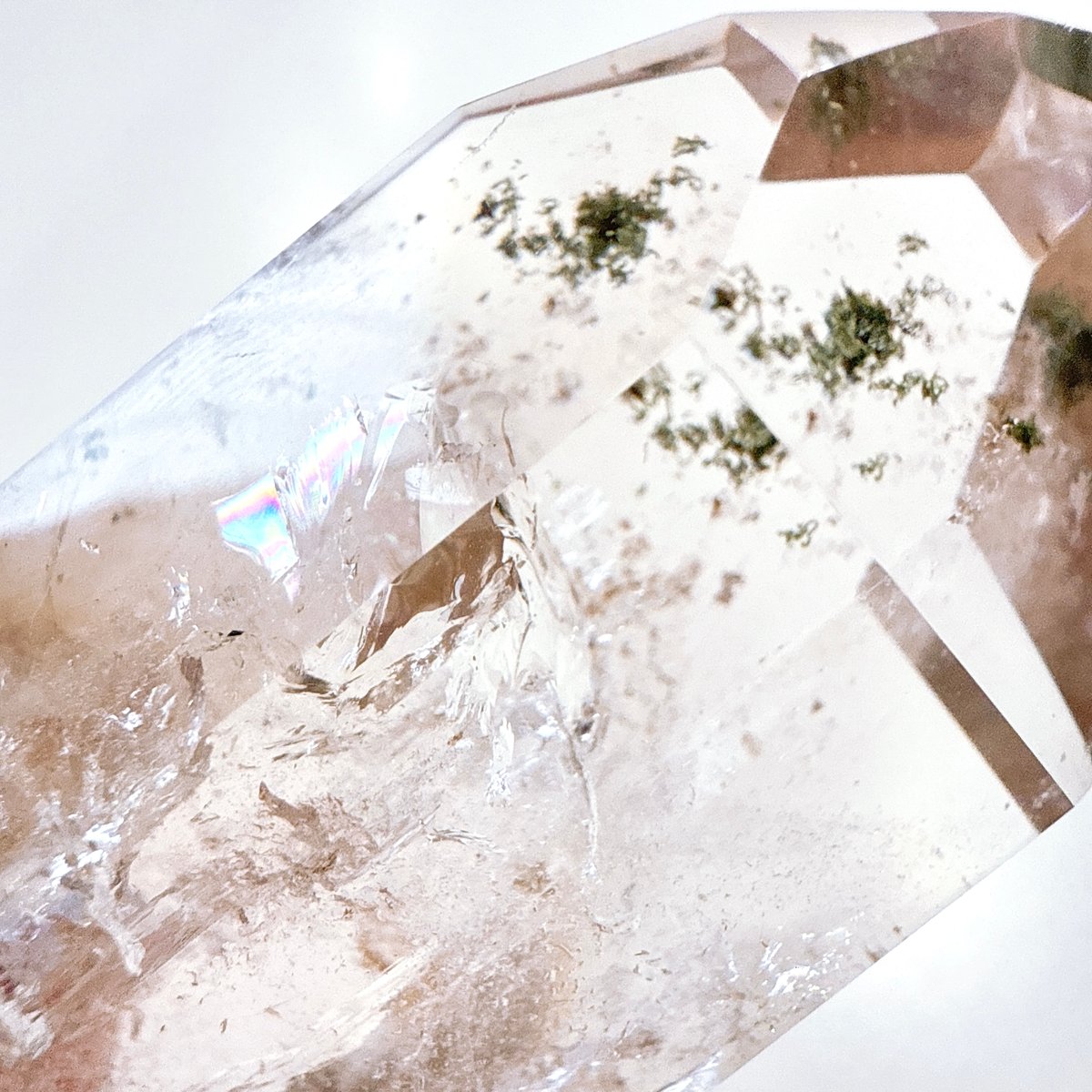 美✨超希少✨AAAA幻グレーリチウム ファントム レムリアン✨天使の翼DTワンド New✨超希少✨虹入り🌈BIGサイズ！レムリアンクリスタル✨お守り