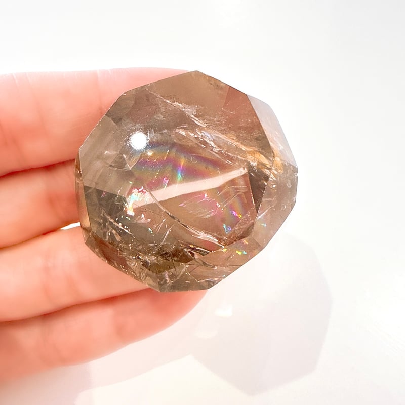 アイリスクォーツ　スモーキー　シトリン　入り　虹　ハート入り New✨高透明度✨虹入り🌈🤎アイリススモーキーシトリン