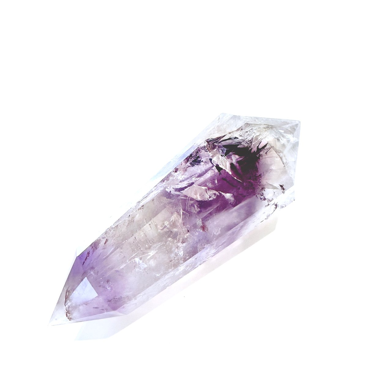 New✨虹入り🌈💜ファントムアメジストワンド💜お守りクリスタル | amo