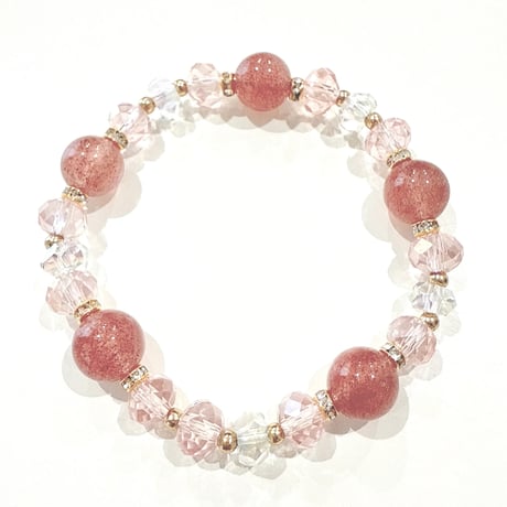 人気No1✨お守りブレスレット🍓ストロベリークォーツ🍓