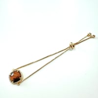 New✨💛ラインストーン✖️タイガーアイ💛お守りブレスレット