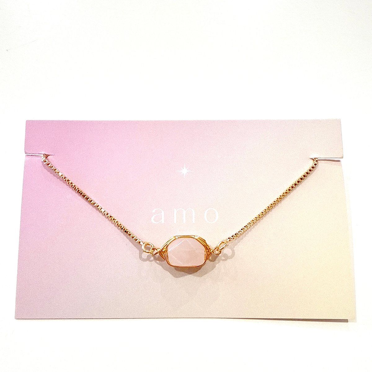 人気✨お守りブレスレット💗ローズクォーツ💗 | amo by ao