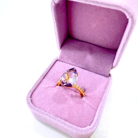 New✨💍キラキラジュエル✨お守りリング💜アメジスト💜