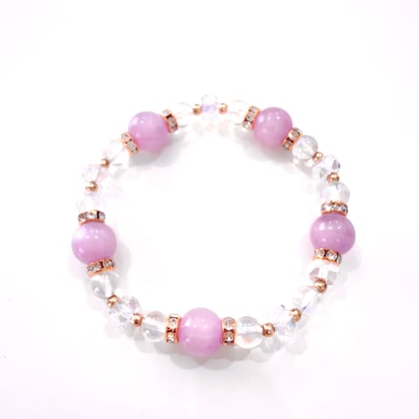 New✨お守りブレスレット💜キャッツアイクンツァイト💜