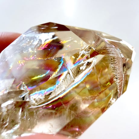 New✨高透明度✨虹入り🌈💛アイリシトリン_s💛✨お守りクリスタル
