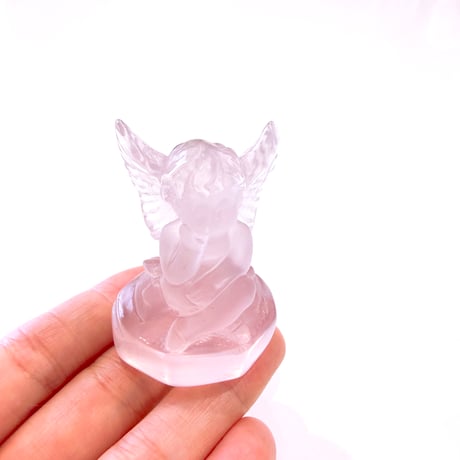 New✨👼🪽🩷お座り天使ローズクォーツ🩷お守りクリスタル