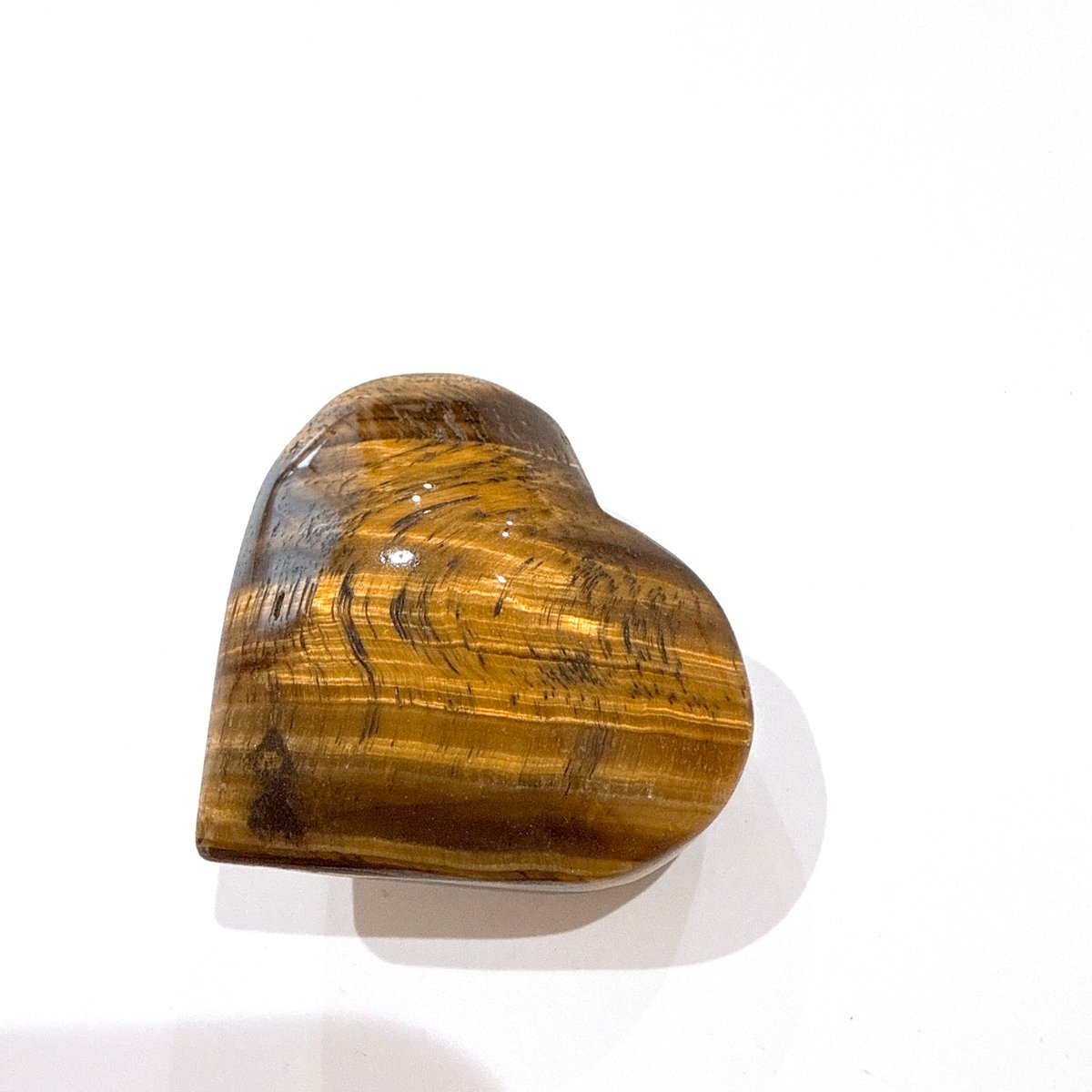 New✨💛ハートタイガーアイ💛お守りクリスタル | amo by ao